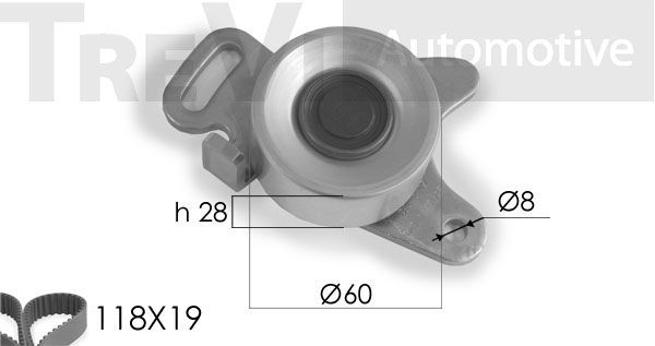 TREVI AUTOMOTIVE Комплект ремня ГРМ KD1039